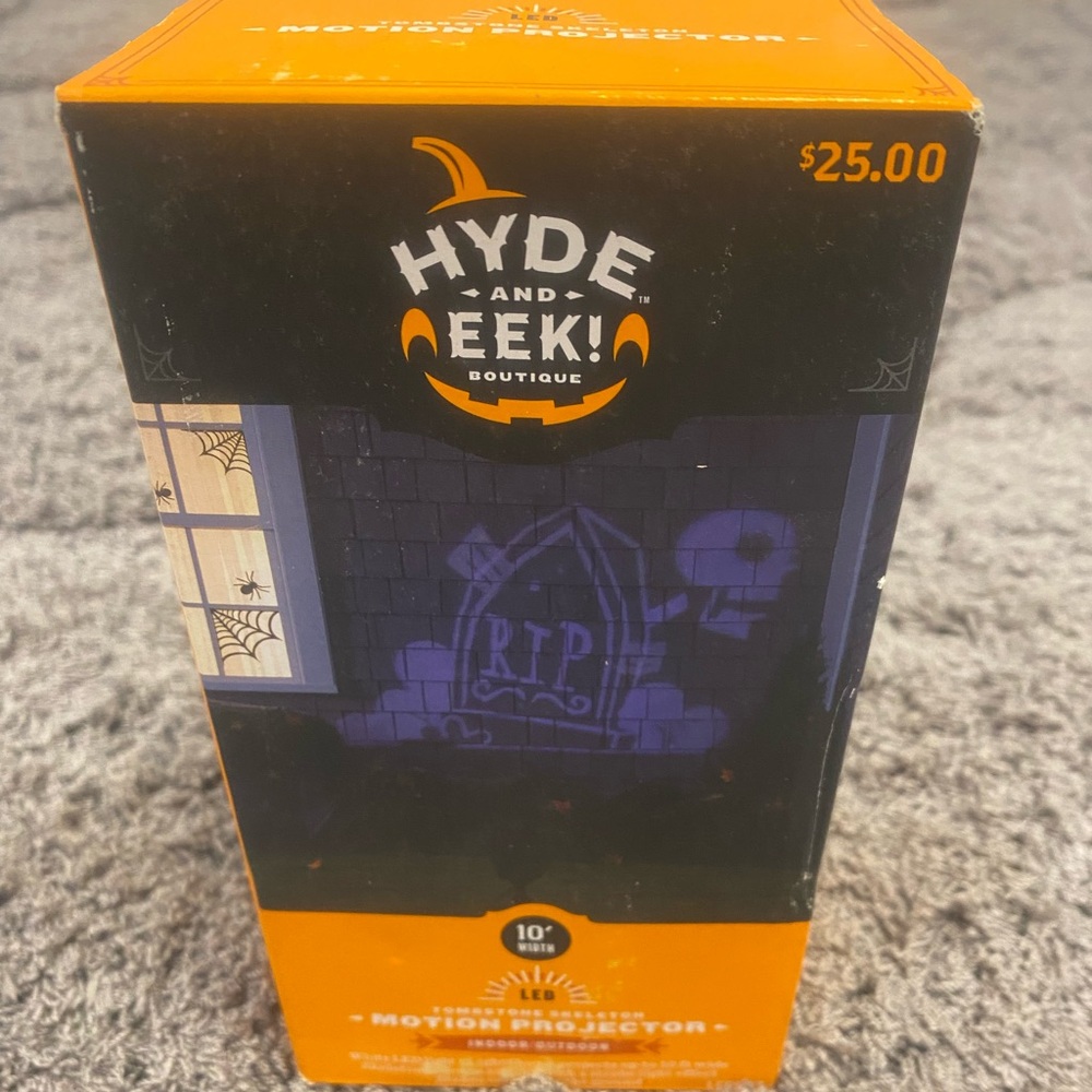 Hyde and Eek! Boutique Halloween LED Tombstone Skeleton Motion Projector
